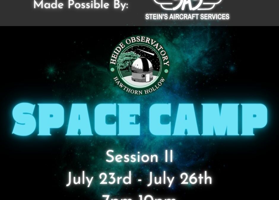 Embark on a Space Camp Adventure at Hawthorn Hollow’s Heide Observatory!